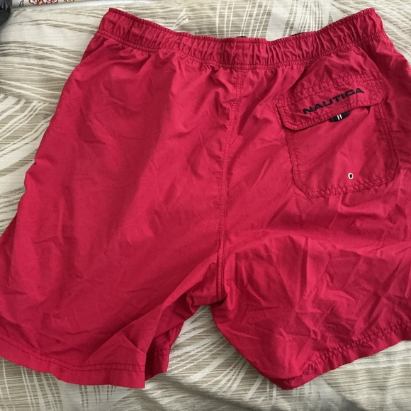 Nautical Men’s Red Swim Trunks Sized Large - Picture 3 of 3
